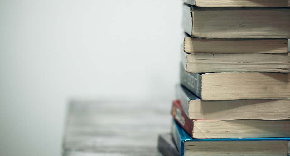 Books stacked on top of each other